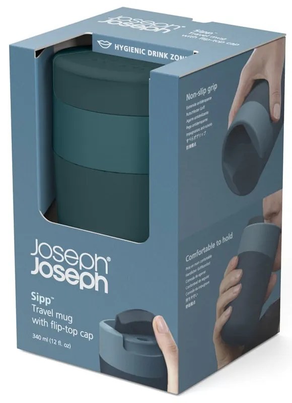 Tazza da viaggio blu scuro 340 ml Sipp - Joseph Joseph