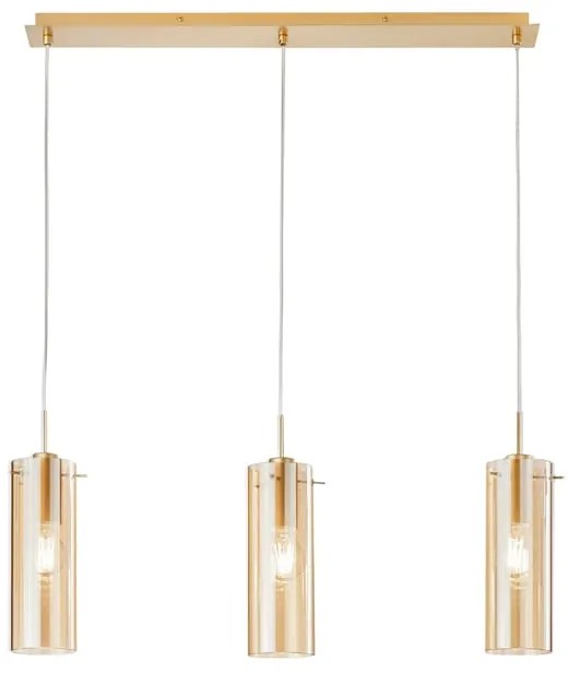 Lampadario Moderno I-MAGIC-SQ3-ORO oro paralume oro 3x E27 LUCE AMBIENTE DESIGN