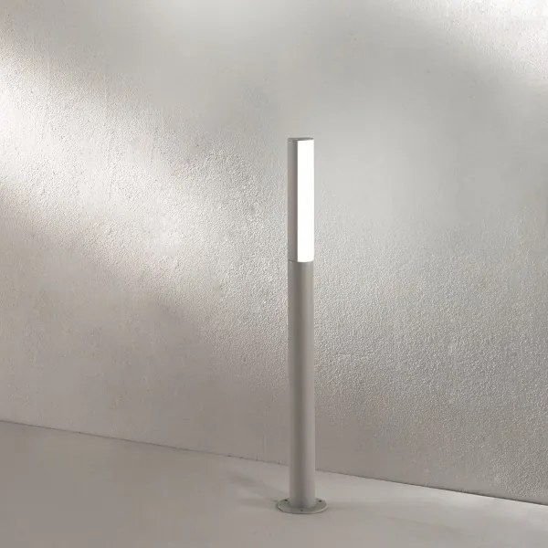 Paletto per esterni a LED in alluminio Silver TOMMY H90 cm