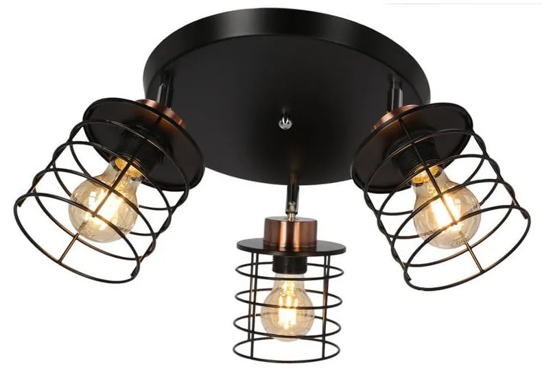 Plafoniera in metallo nero Glob - Candellux Lighting