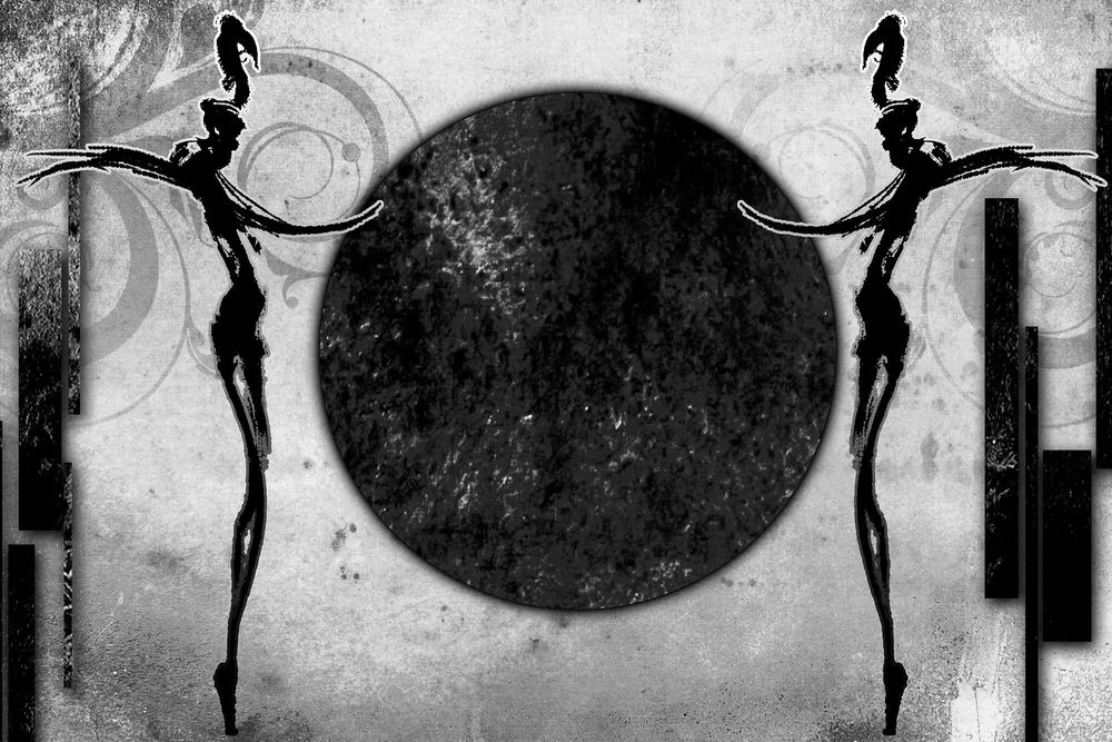 Quadro su tela – Danza africana in bianco e nero