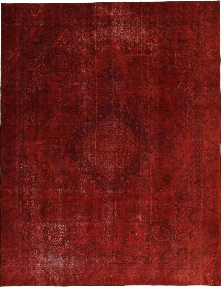 Vintage Tappeto persiano 370x290 Rosa (Iran) Annodato A Mano