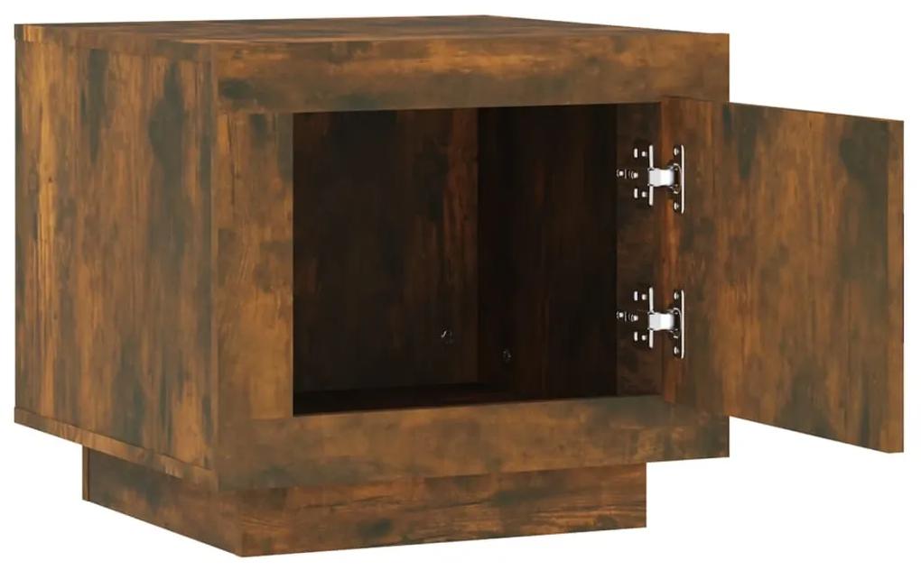 Tavolino da salotto rovere fumo 51x50x45cm in legno multistrato
