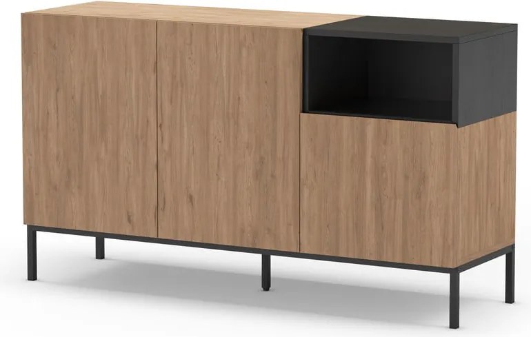 Cassettiera color legno naturale 140x80 cm Cailin - Marckeric