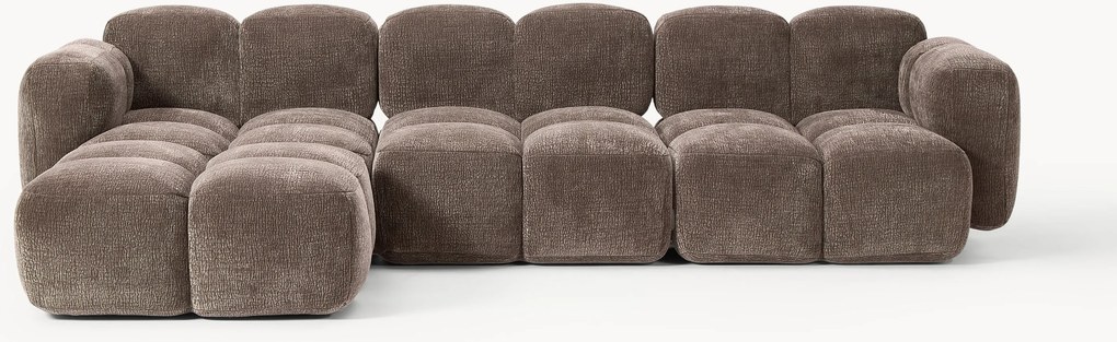 Divano componibile 4 posti con poggiapiedi sinistro/destro Tayla