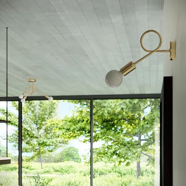 Sollux SL.1437 - Lampadario a plafone LOOP 3xE27/15W/230V oro