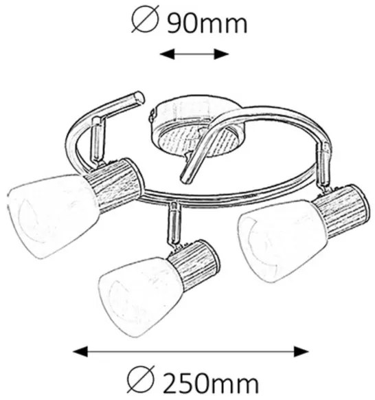 Rabalux 6488 - Faretto GAVIN 3xE14/40W