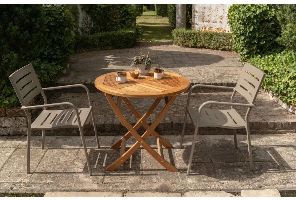 Tavolo da giardino rotondo in legno di teak ø 80 cm - Exotan