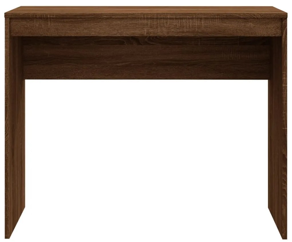 Scrivania rovere marrone 90x40x72 cm in legno multistrato