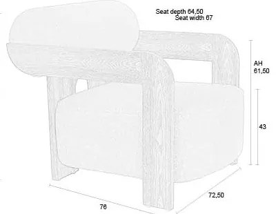 Poltrona beige con rivestimento in bouclé Oolong – Zuiver