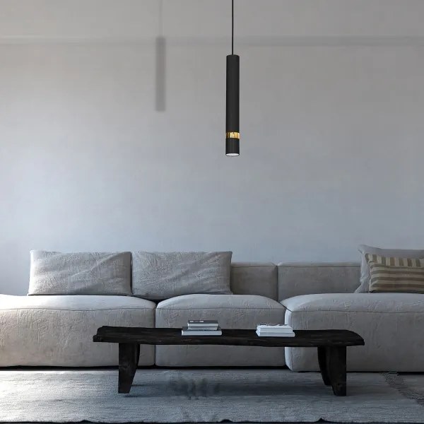 Lampada a sospensione su cavo JOKER 1xGU10/25W/230V nero/oro