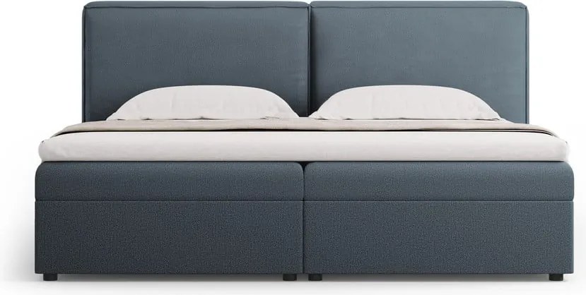 Letto boxspring blu con contenitore 160x200 cm Arendal – Cosmopolitan Design