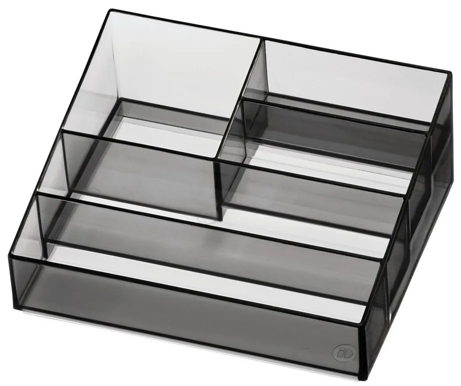 Organizzatore da bagno nero opaco per cosmetici in plastica riciclata Nail Station - iDesign