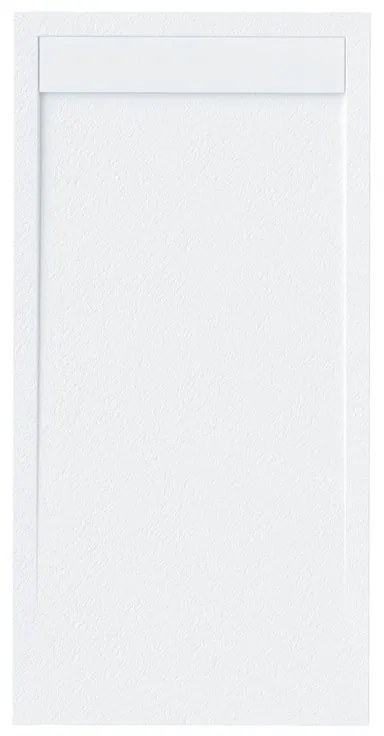 Piatto doccia SANYCCES in resina New York bianco L 120 x L 80 x H 4 cm opaco effetto ardesia
