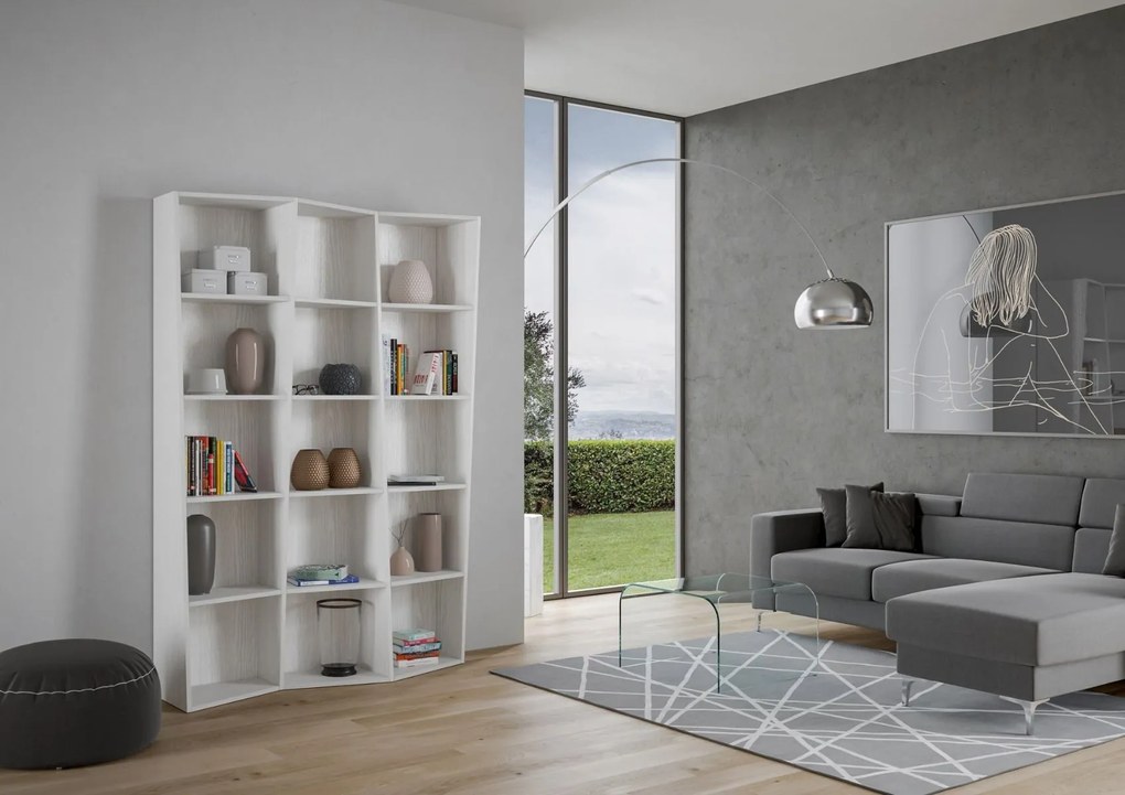 Librerie TREK Serie 3, 5, 7: Design Elegante e Versatile per Ogni Spazio, Trek 5 / Bianco Frassino