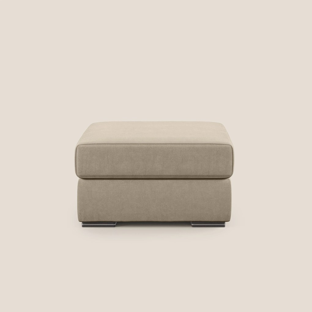 Sun pouf apribile contenitore in microfibra smacchiabile T11 tortora