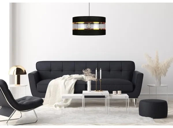 Lampadario a sospensione con filo LIND 1xE27/60W/230V nero