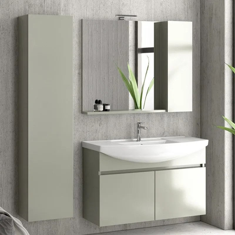Mobile bagno 100cm sospeso con 2 ante BN-100A - KAMALU