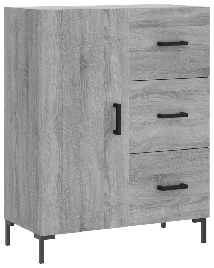 Credenza grigio sonoma 69,5x34x90 cm in legno multistrato