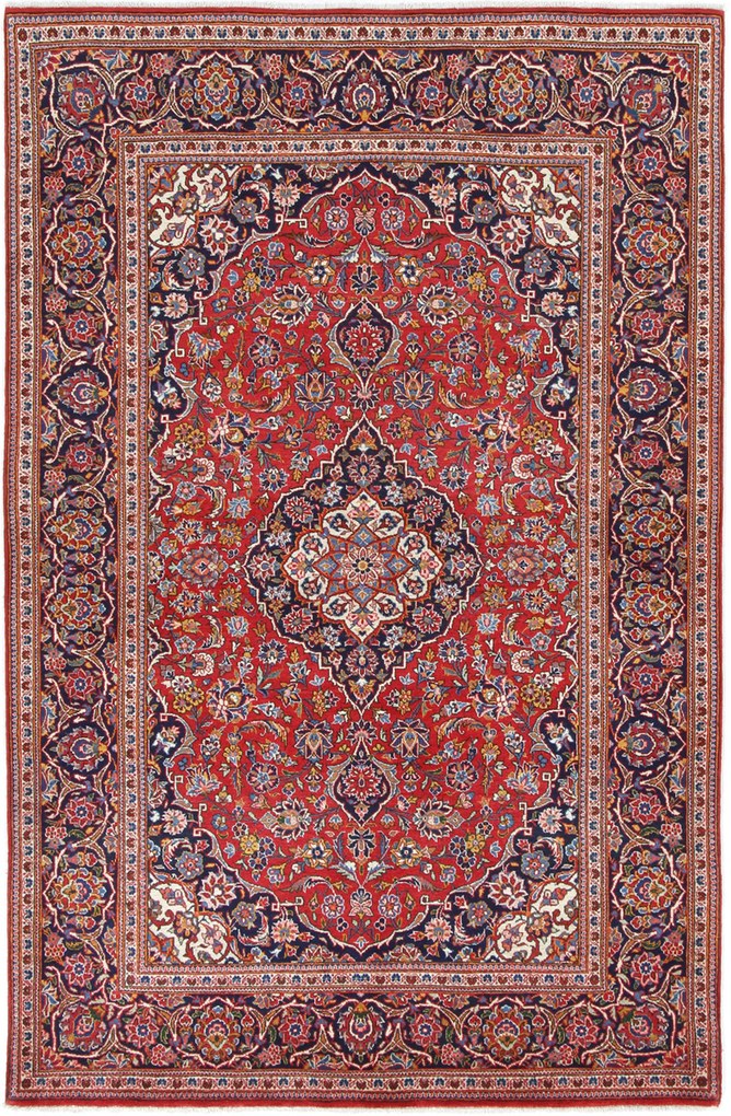 Kashan Tappeto persiano 140x220 (Iran) Annodato A Mano