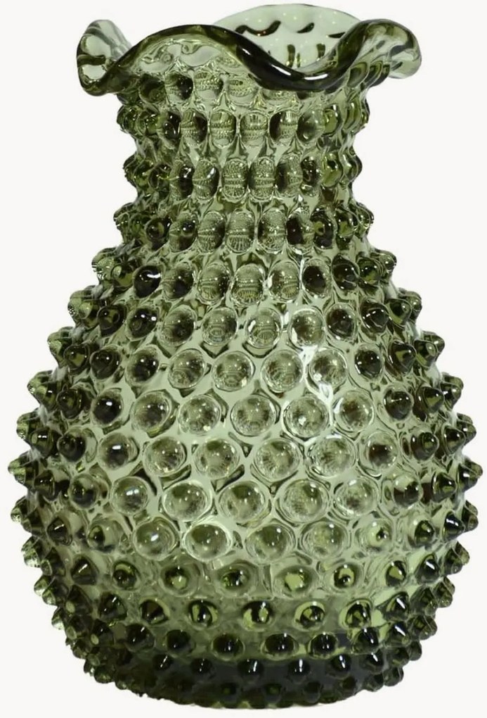 Vaso in vetro soffiato Hobnail, alt. 21 cm