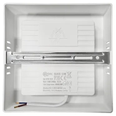 Plafoniera LED BLOCK LED/12W/230V 4000K 16,7x16,7 cm bianco