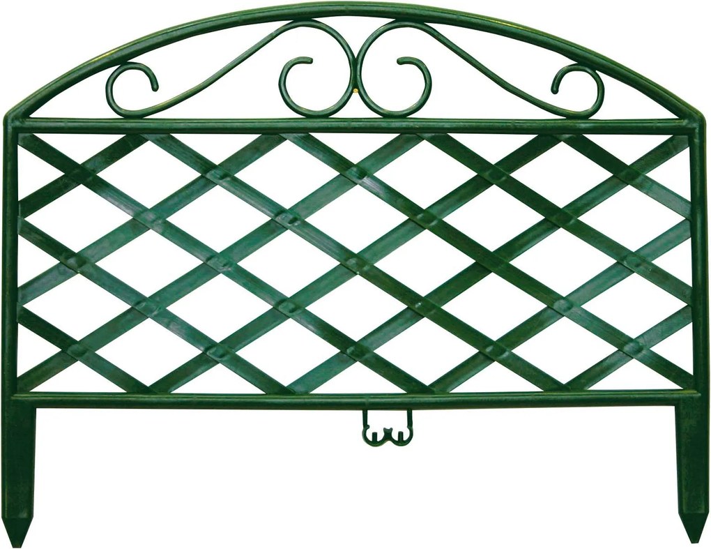 Set 5 Recinzioni Ornamentale per Giardino 46x35 cm in Plastica Rama...
