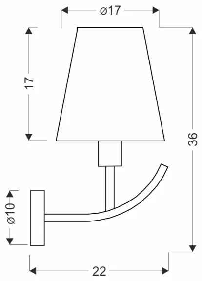 Applique VITORIA 1xE14/40W/230V gialla/ottone
