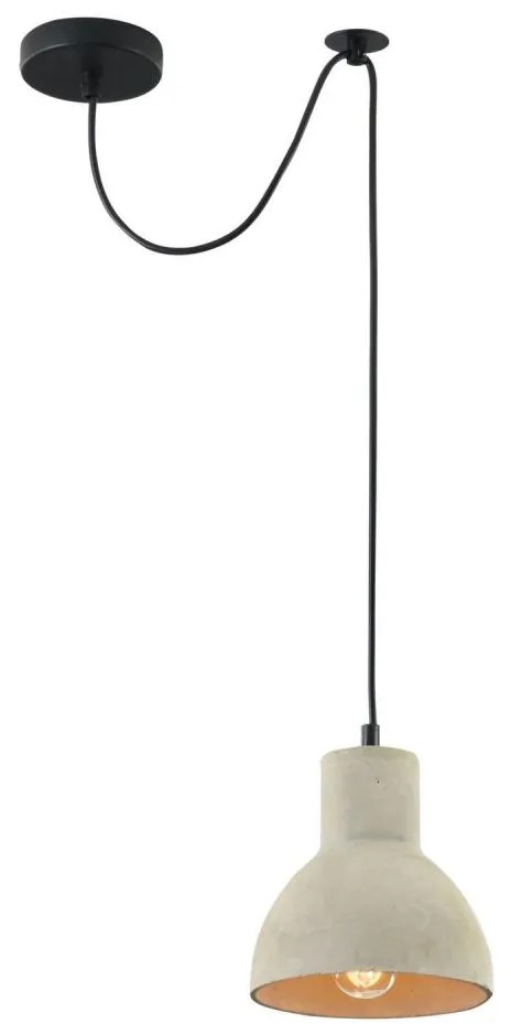 Maytoni T434-PL-01-GR - Lampadario a sospensione con filo BRONI 1xE27/60W/230V diametro 16 cm grigio