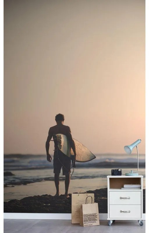 Fotomurale Surfer, rosso, blu e nero