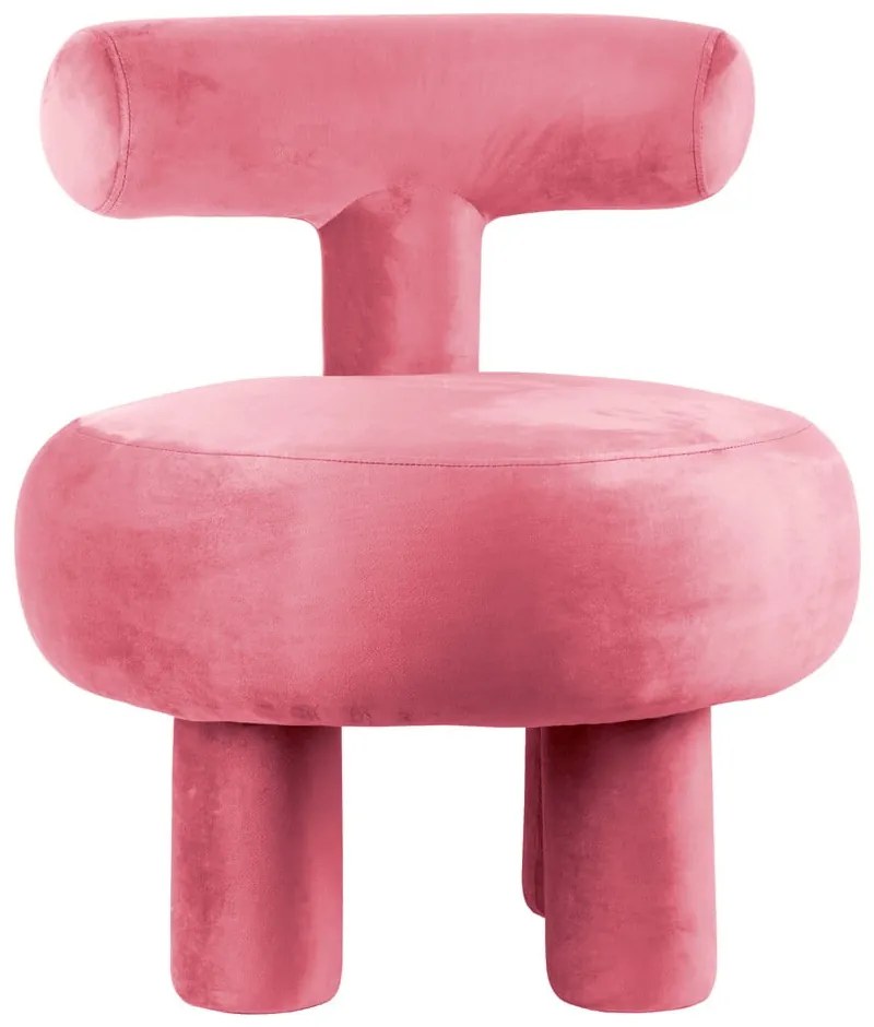 Poltrona in velluto rosa Abrazo - Leitmotiv