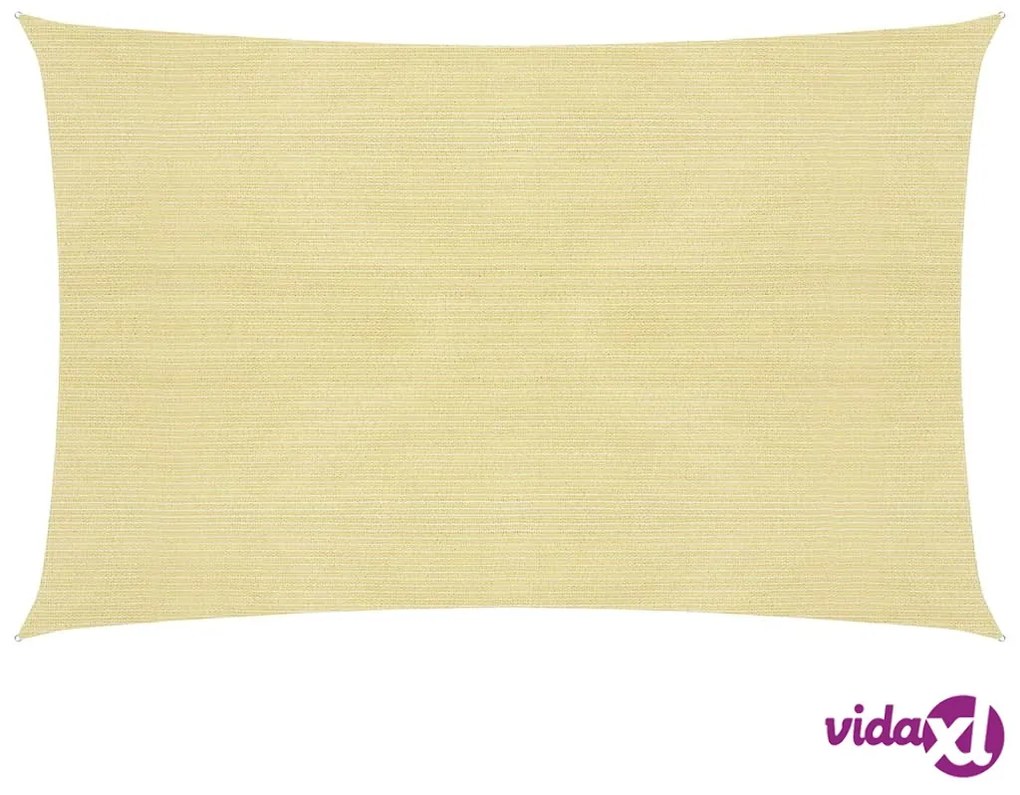 vidaXL Vela Parasole 160 g/m² Beige 2x3,5 m in HDPE