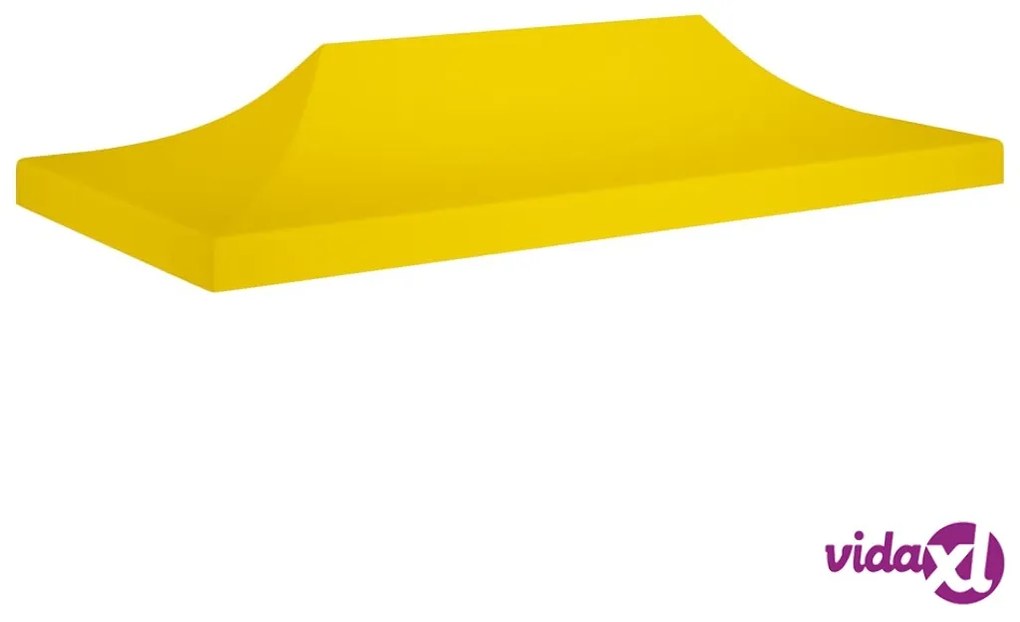 vidaXL Tetto per Tendone per Feste 6x3 m Giallo 270 g/m²