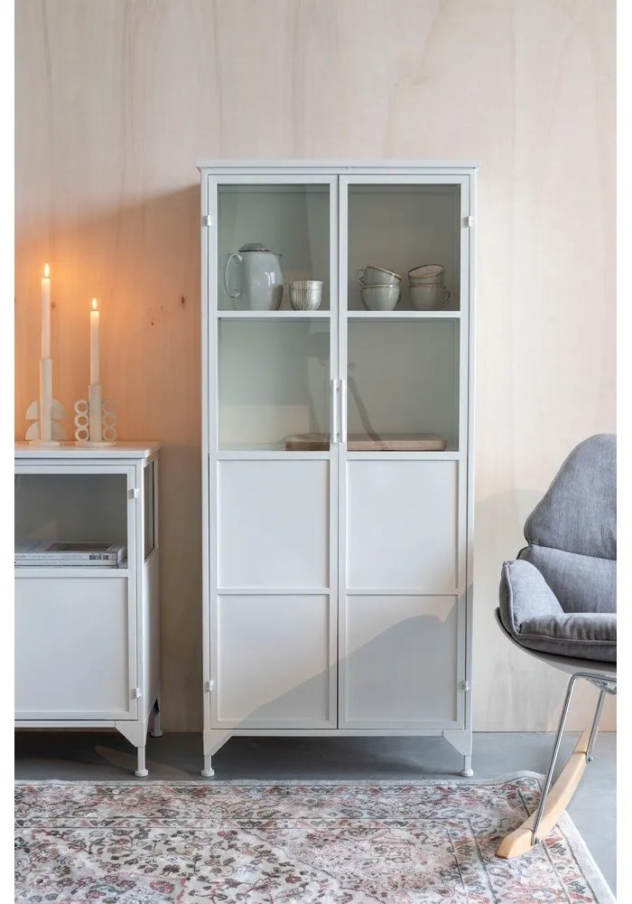 Vetrina metallica bianca 35x150 cm Miya - White Label