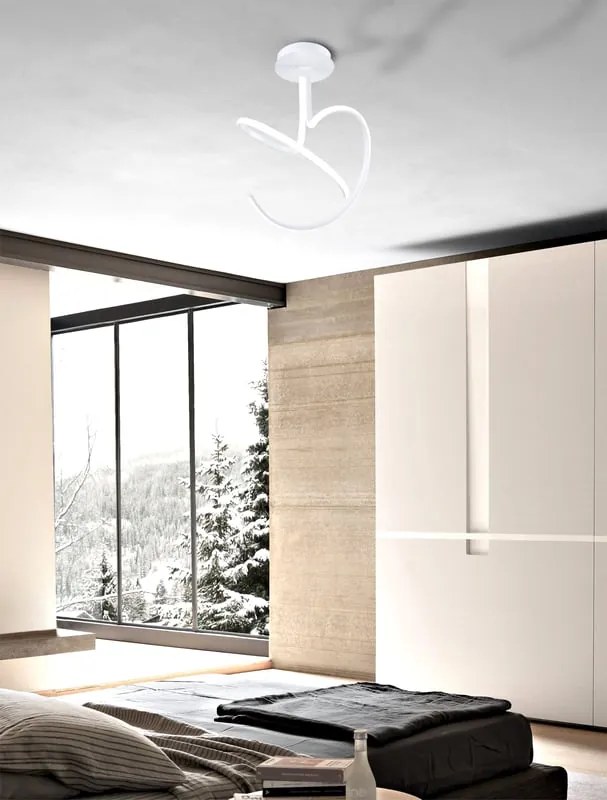Plafoniera LED Kiley Ø 40 cm bianco IP20 bianco naturale, 3170 lumen NOVECENTO