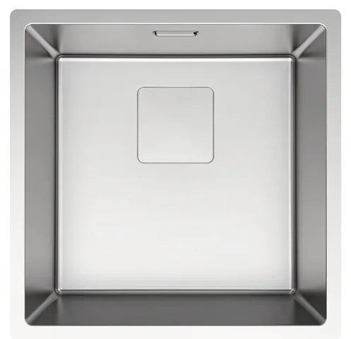Lavello semincasso 1 vasca in inox argento DELINIA Michigan S L 45 x L 45 cm