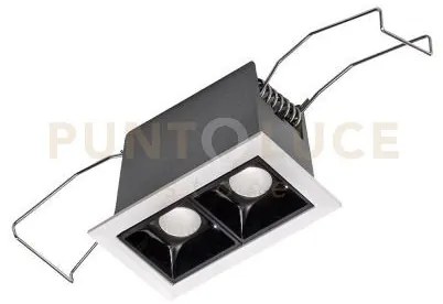 Gfa1123c- faretto 2 luci a led antiabbaglio 3000k 320lm 4w bianco d...