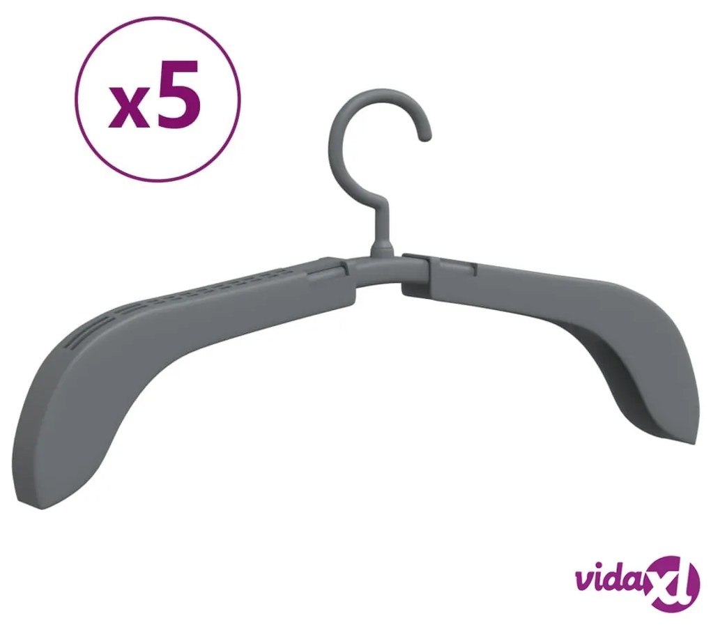 vidaXL Grucce Estensibili 5 pz Grigie