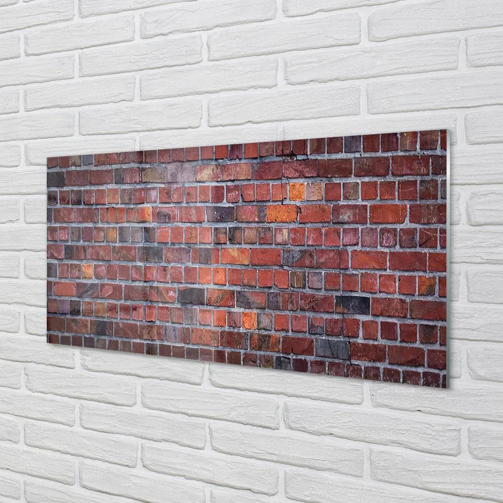Quadro su vetro acrilico Muro di mattoni 100x50 cm