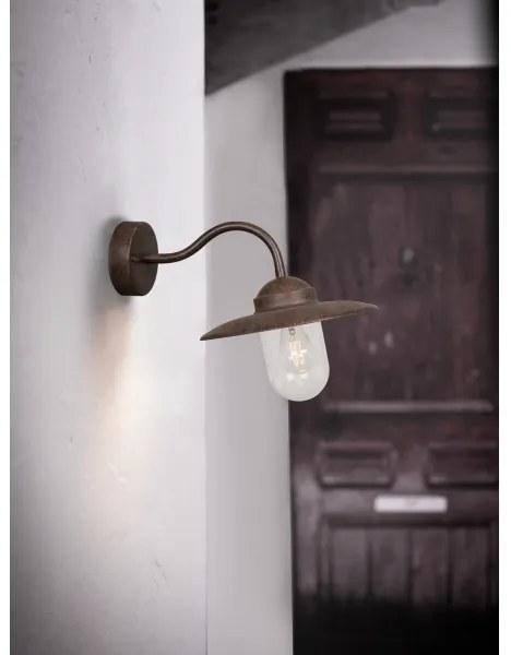 Nordlux - Applique da esterno LUXEMBOURG 1xE27/60W/230V IP54 marrone/patina