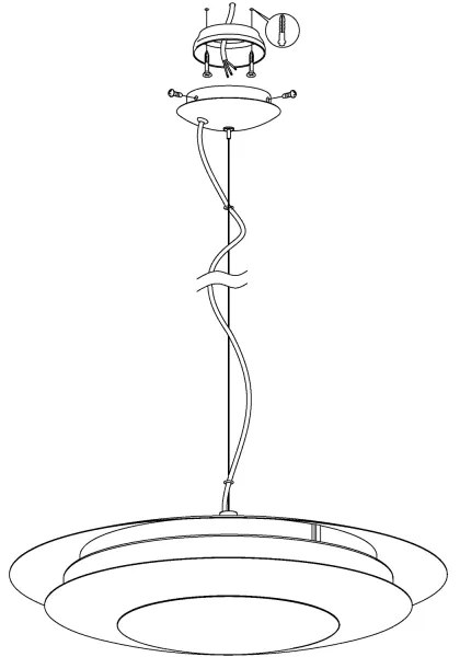 Eglo 98044 - Lampadario LED RGB dimmerabile a sospensione con filo MONEVA-C LED/27W/230V