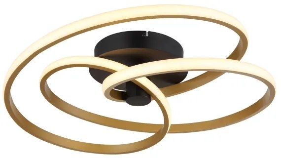 Globo 67183-40G - Lampadario a plafone LED GLYXAR LED/40W/230V oro/nero