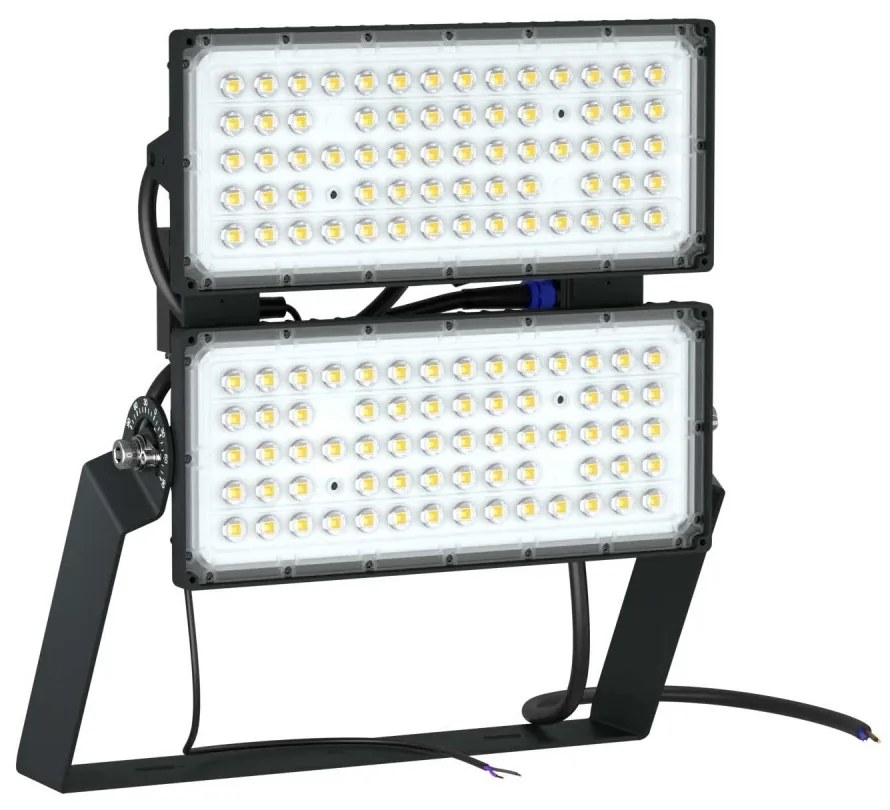 Faro Modulare LED 400W IP66, 167lm/W, Dimmerabile DALI - INVENTRONICS Colore Bianco Freddo 5.000K, Scegli l'angolo di illuminazione 60°, Scegli le staffe dei moduli Fisse