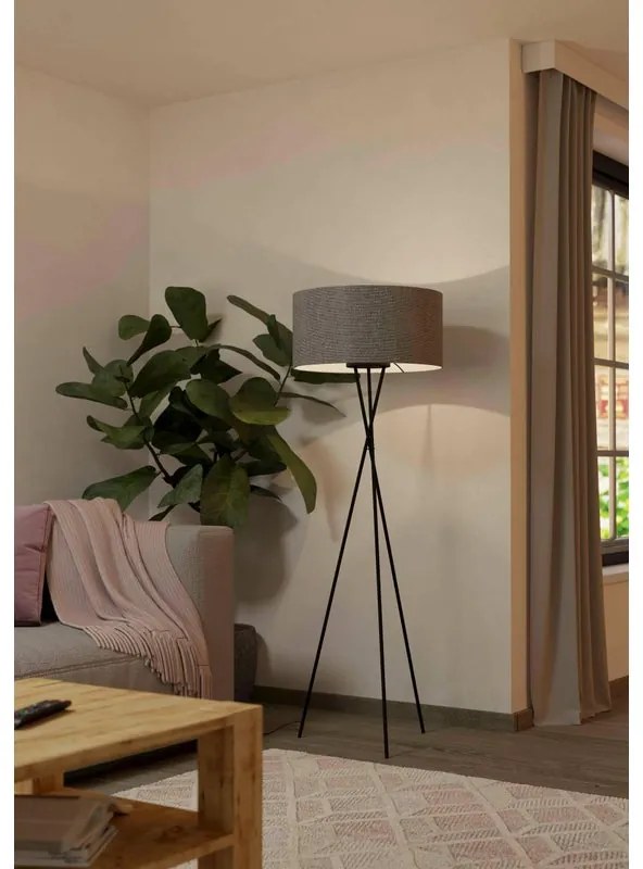 Lampada da terra Fondachelli in acciaio, H 151.5 cm, E27 EGLO