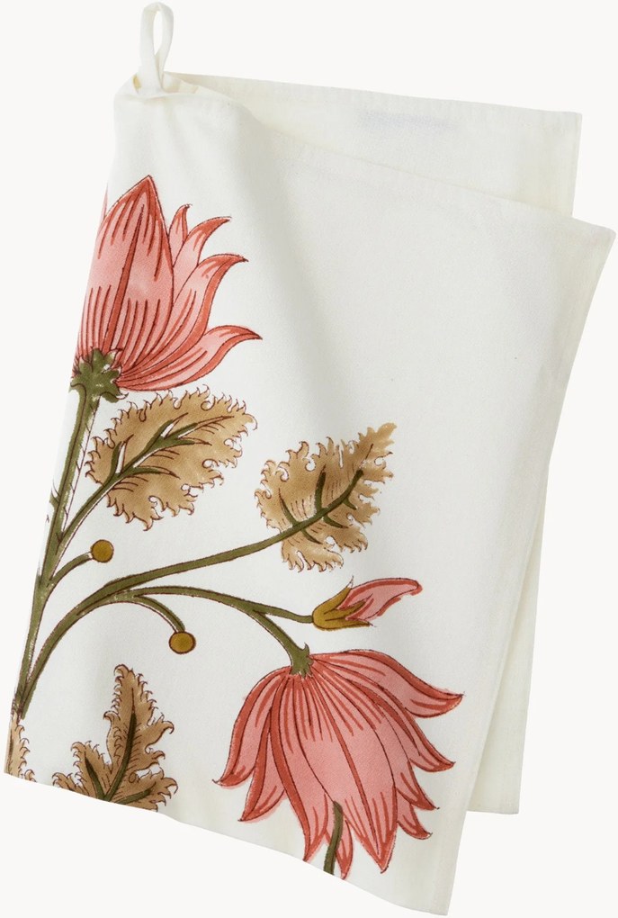 Strofinaccio fatto a mano con motivo floreale Lulu