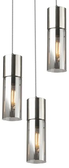 Globo 21000-3HN - Lampadario a sospensione con filo ANNIKA 3xE27/25W/230V diametro 30 cm cromo