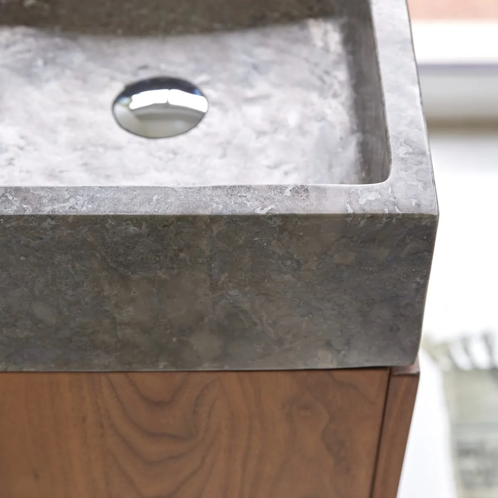 Tikamoon - Mobile in legno di noce con lavabo 40 Line