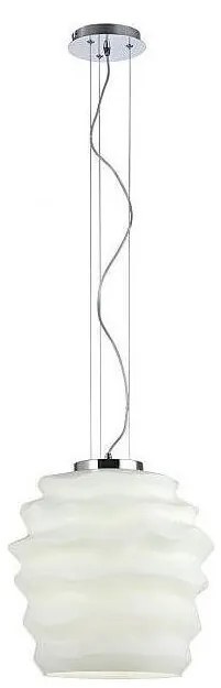 Redo 01-1141 - Lampada sospesa a cavo MAGMA 1xE27/42W/230V Ø 30 cm cromo lucido/bianco