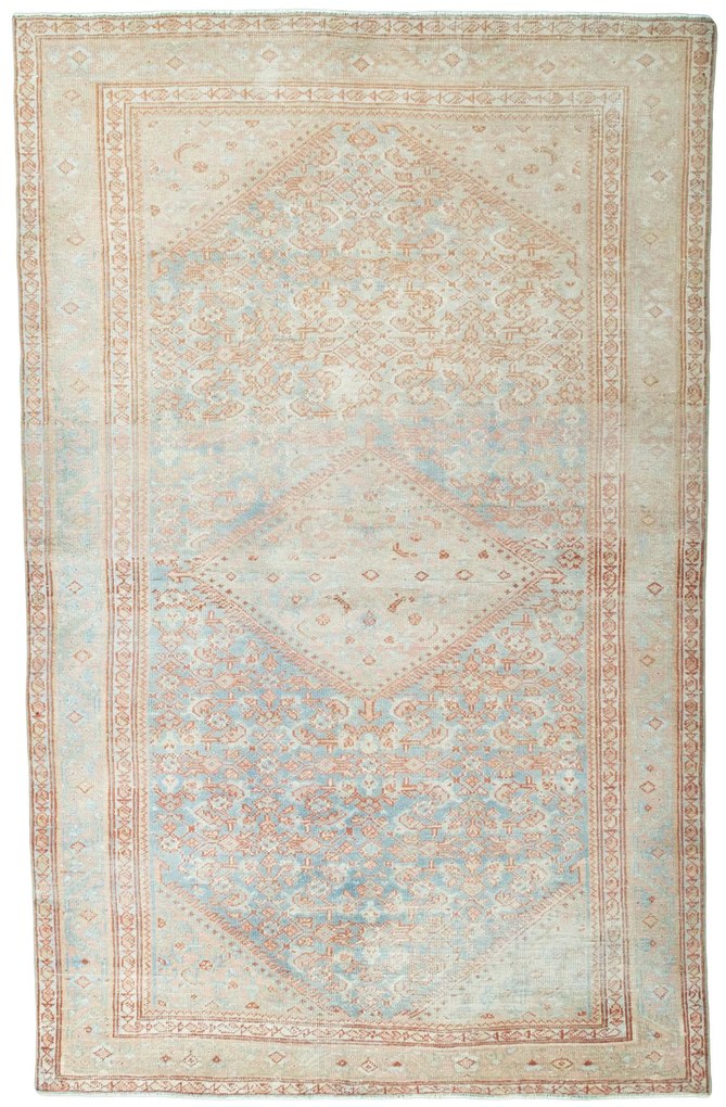 Hamedan Tappeto persiano 210x130 Blu (Iran) Annodato A Mano