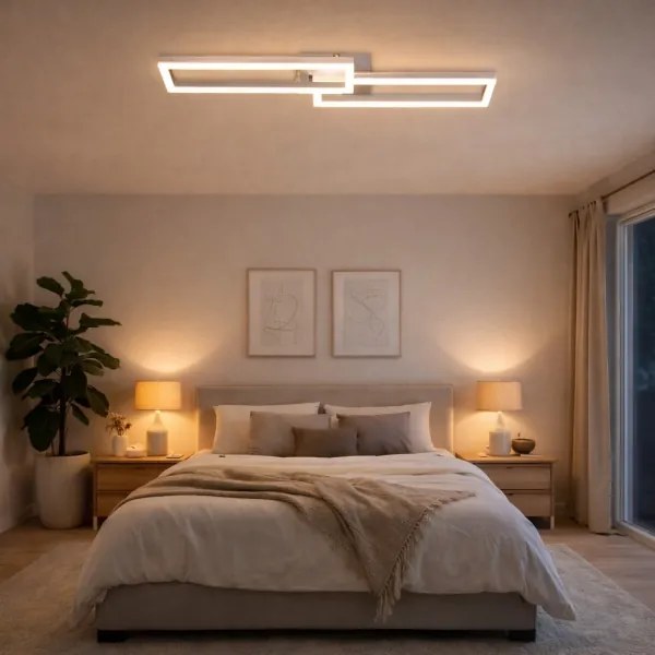 Telefunken 316108TF - Lampada da soffitto dimmerabile LED RGBW FRAME LED/40W/230V, finitura cromata